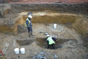 Base of Roman well in specialist cattle-butchery area in Fenstanton