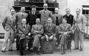 Crown & Pipes Fenstanton - Winning Darts Team 1930s